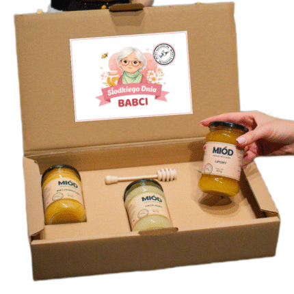 Zestaw Słodkiego Dnia Babci 3x 400g Wielokwiatowy, Faceliowy, Lipowy w pudełku